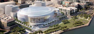 The brand new Chase Center in San Francisco is scheduled to house the Golden State Warriors starting in 2019.