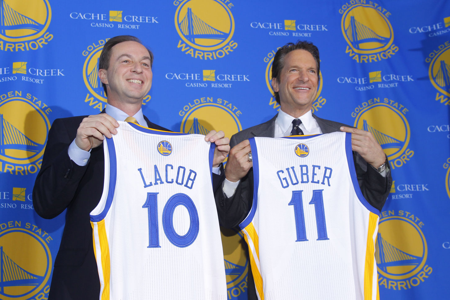 Golden State Warriors owners, Peter Guber and Joe Lacob.