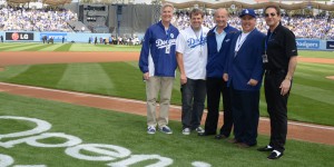 Peter Guber with the members of the Dodgers Ownership Group