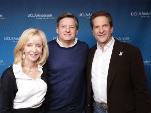 Peter Guber with Ted Sarandos, Netflix Chief Content Officer and Judy Olian, Dean of the UCLA Anderson School of Management