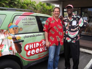 Peter Guber & Wally Amos, founder, Famous Amos Cookies